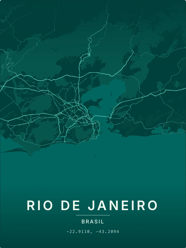 Póster Mapalio estilo Verde profundo